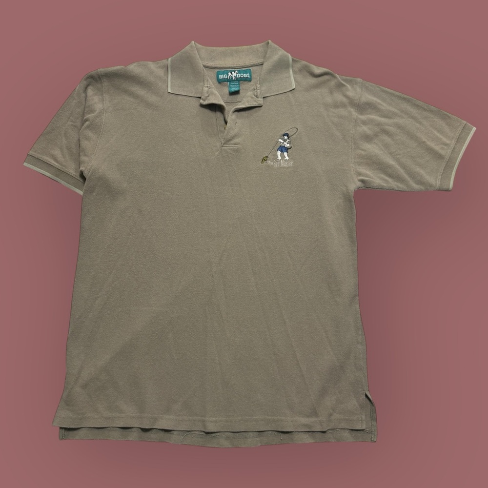 Vintage 90’s Big Dogs Tan Polo Shirt